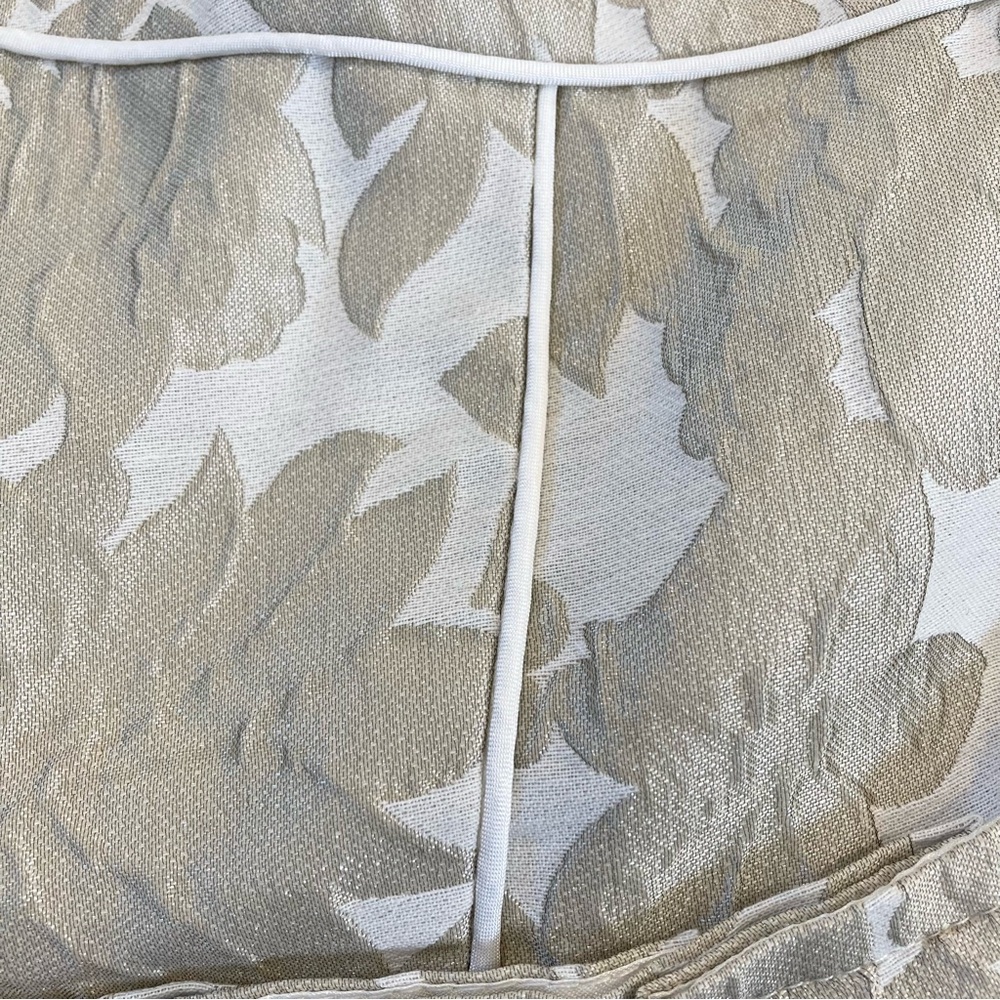 Strapless mini dress cream taupe brocade Cynthia Steffe - Picture 9 of 11